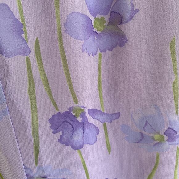 LANE BRYANT NWT Size 18 / 20 Chiffon Pants Lined Floral Elastic Waist Pull-On - Picture 4 of 9